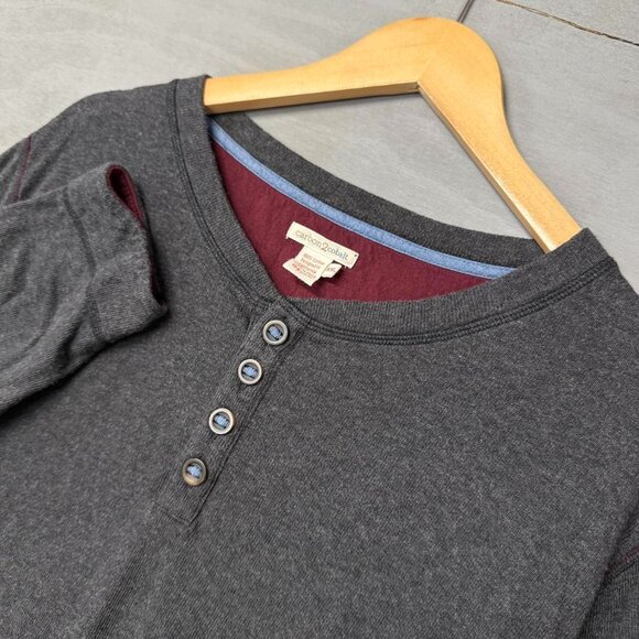 Carbon 2 Cobalt Long Sleeve Padded‎ Elbow Henley Sweater Shirt Grey XXL - Picture 1 of 5
